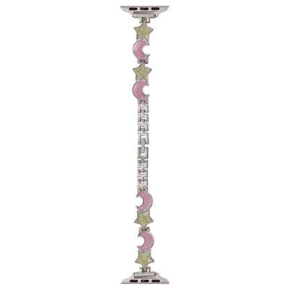 Apple Watch 49mm / 45mm / 44mm / 42mm Watch Band Zinc Alloy Strap - Starlight+Pink Moon#serie_5