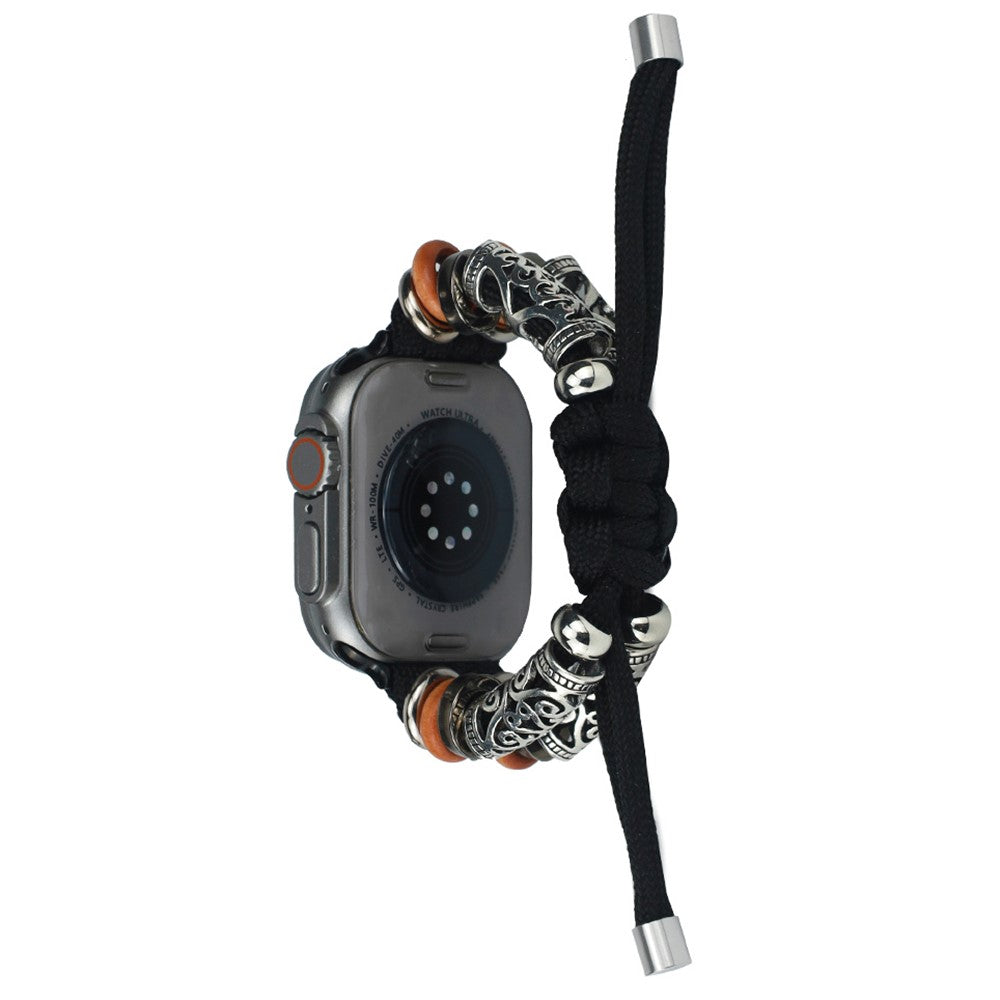 Mega Slidstærk Nylon Universal Rem passer til Apple Smartwatch - Sort#serie_1