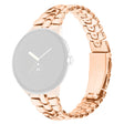 Google Pixel Watch / Watch 2 Fashion Alloy Watch Strap Replacement Wrist Band - Rose Gold