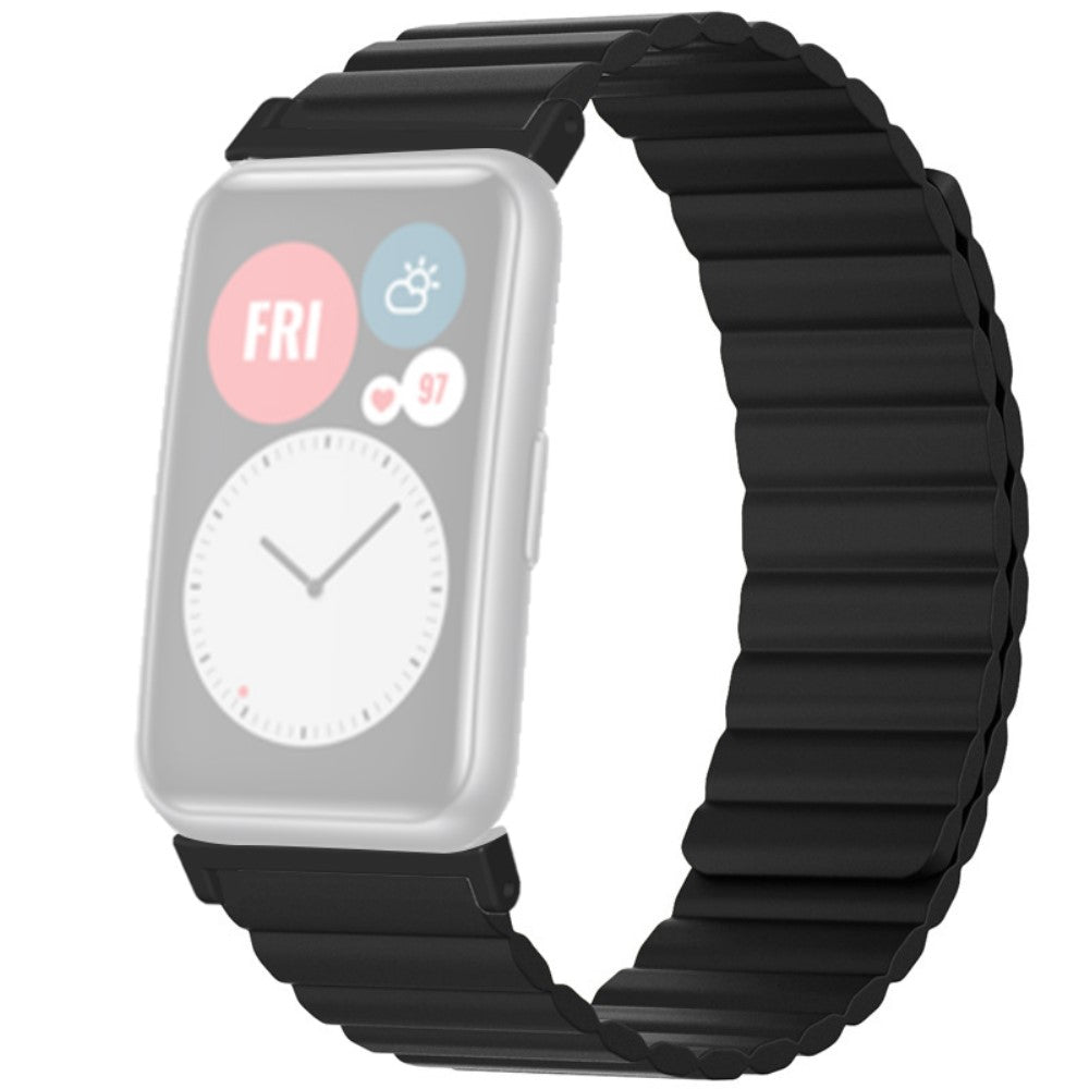 Silikone Universal Rem passer til Huawei Watch Fit / Huawei Watch Fit Special Edition - Sort#serie_1