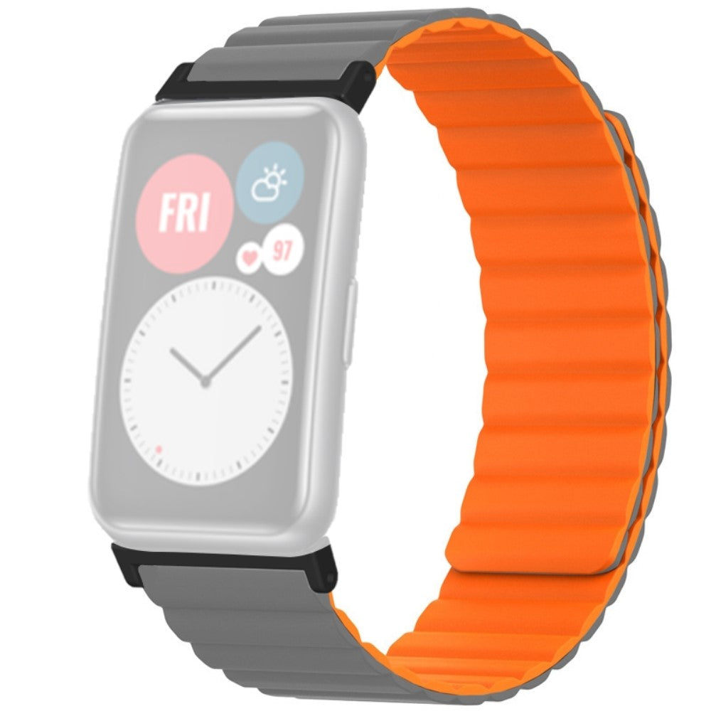 Silikone Universal Rem passer til Huawei Watch Fit / Huawei Watch Fit Special Edition - Orange#serie_5