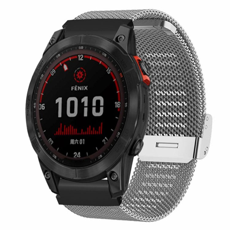 Vildt Fed Metal Universal Rem passer til Garmin Smartwatch - Sølv#serie_2