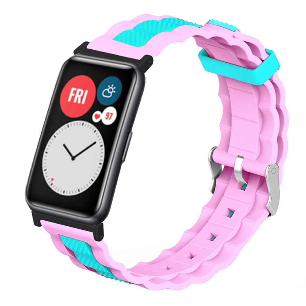 Silikone Universal Rem passer til Huawei Watch Fit / Huawei Watch Fit Special Edition - Pink#serie_8