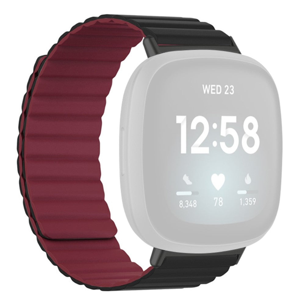 Super Sejt Silikone Universal Rem passer til Fitbit Smartwatch - Rød#serie_2