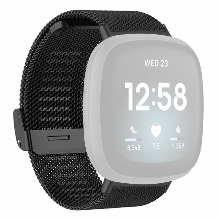 Meget Sejt Metal Universal Rem passer til Fitbit Smartwatch - Sort#serie_1