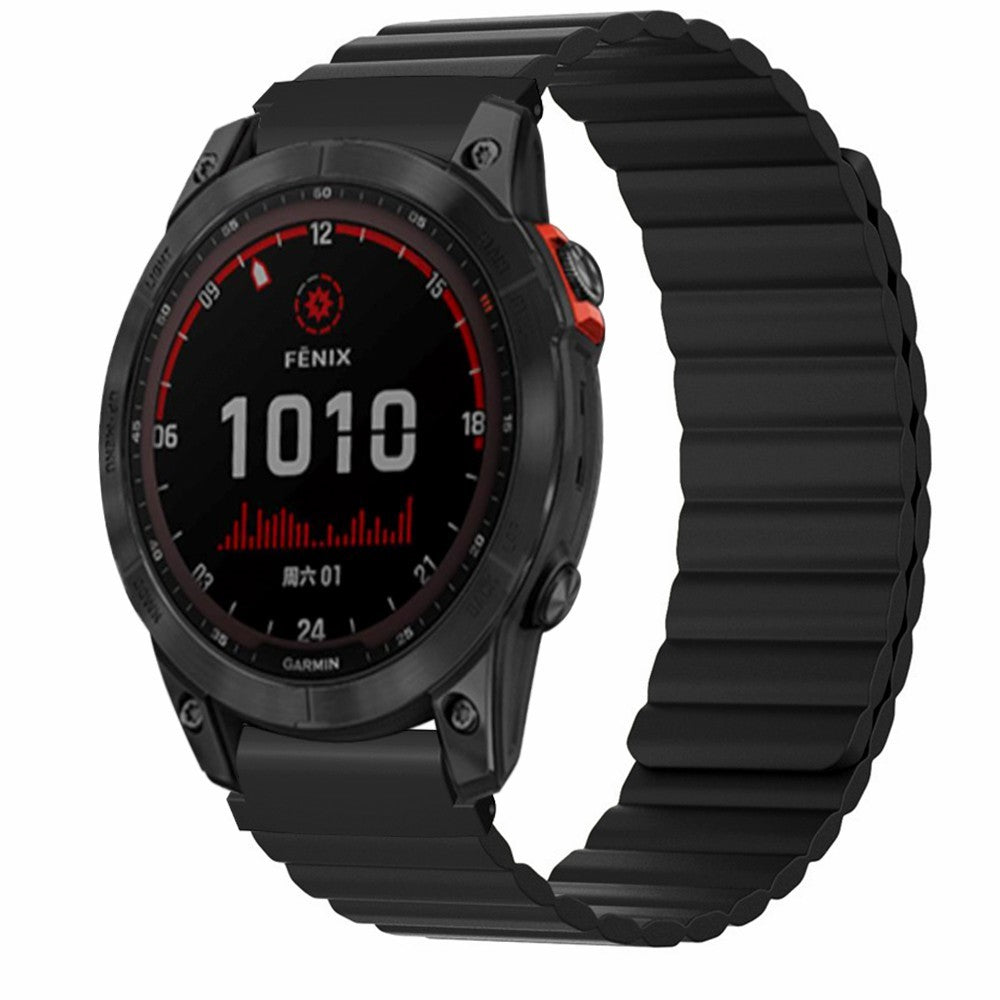 Rigtigt Fantastisk Silikone Universal Rem passer til Garmin Smartwatch - Sort#serie_8