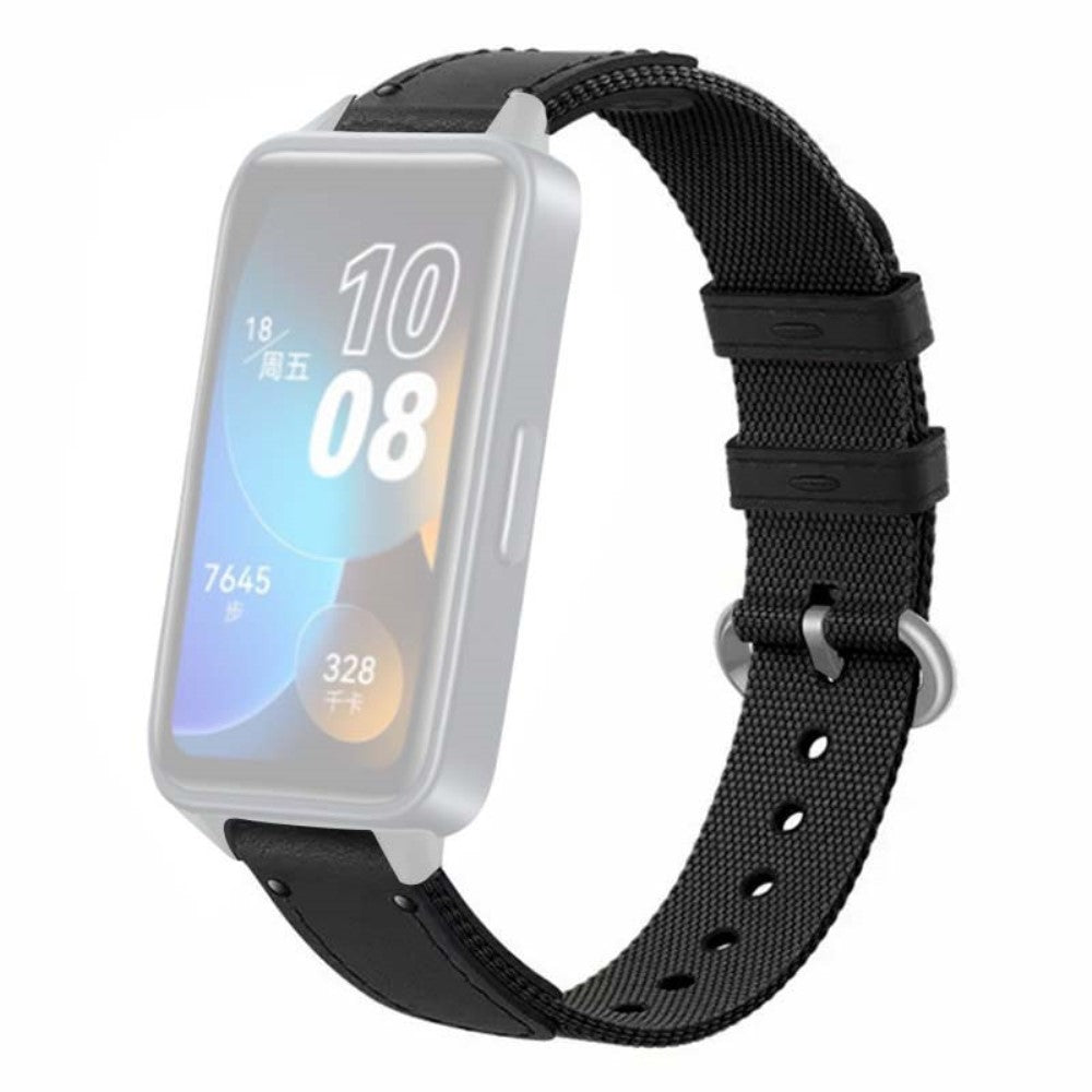 Rigtigt Godt Nylon Rem passer til Huawei Band 8 - Sort#serie_5