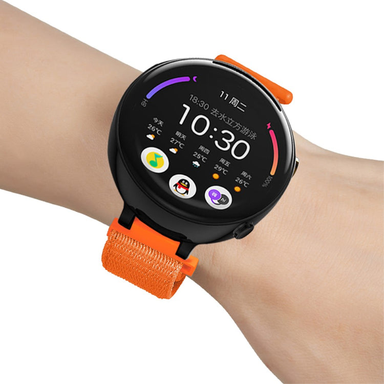 Rigtigt Elegant Nylon Rem passer til Amazfit Verge 2 - Orange#serie_2