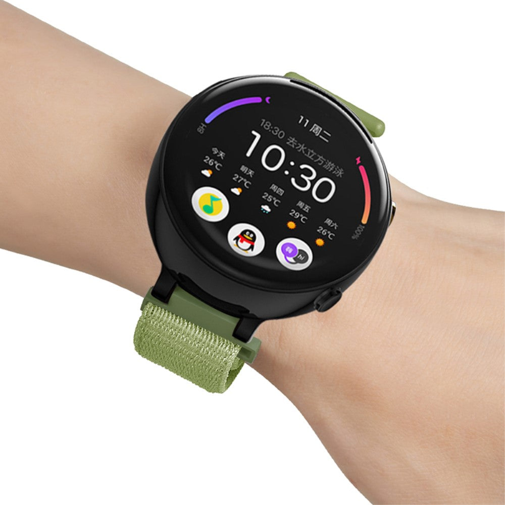 Rigtigt Elegant Nylon Rem passer til Amazfit Verge 2 - Grøn#serie_4