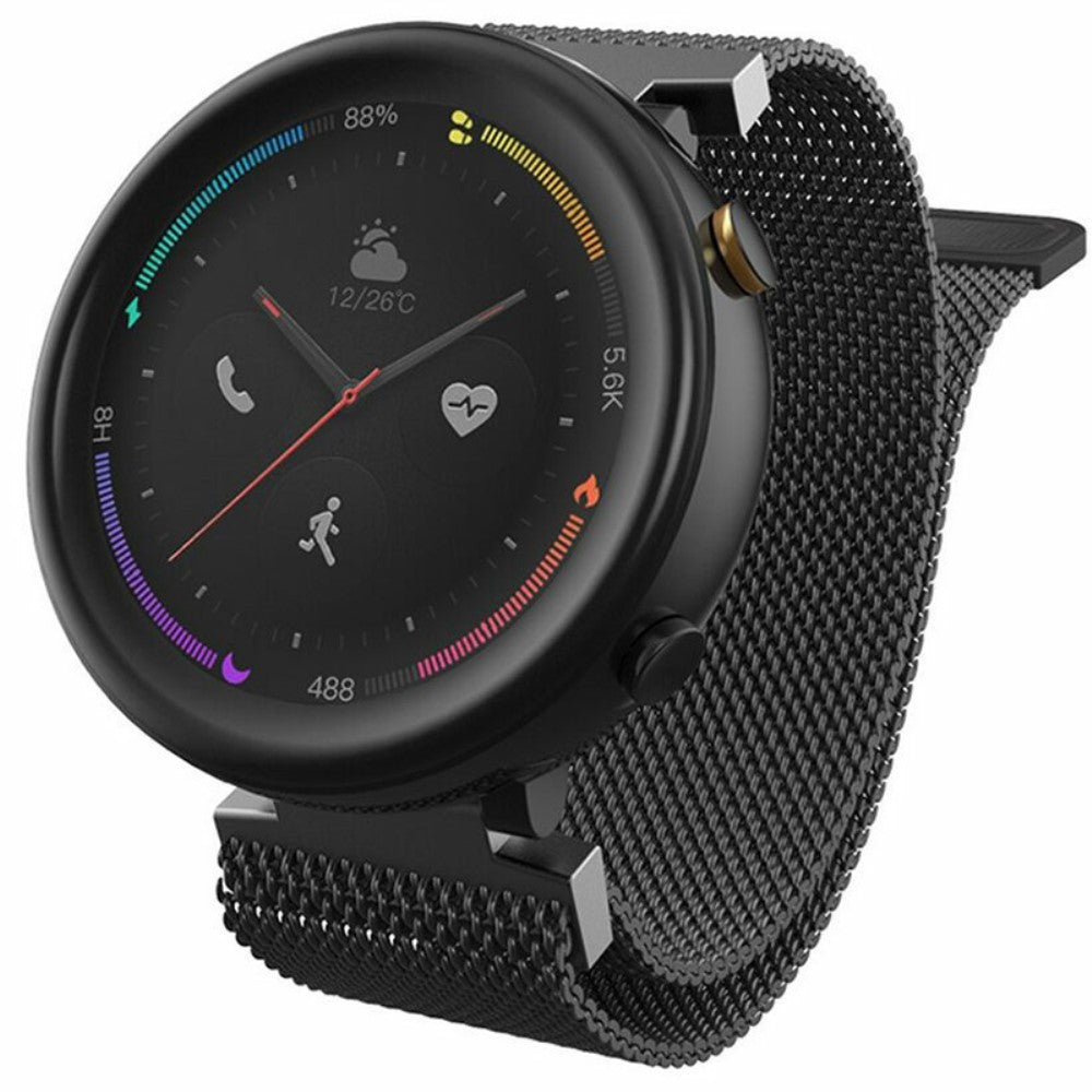 Super Hårdfør Metal Rem passer til Amazfit Verge 2 - Sort#serie_1