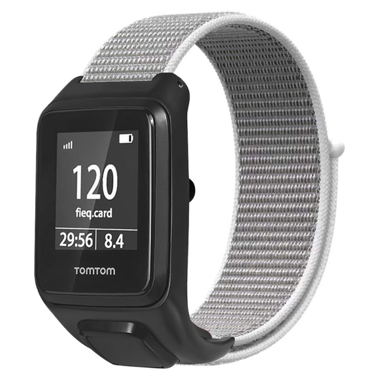 Mega Cool Nylon Universal Rem passer til Tomtom Smartwatch - Hvid#serie_2