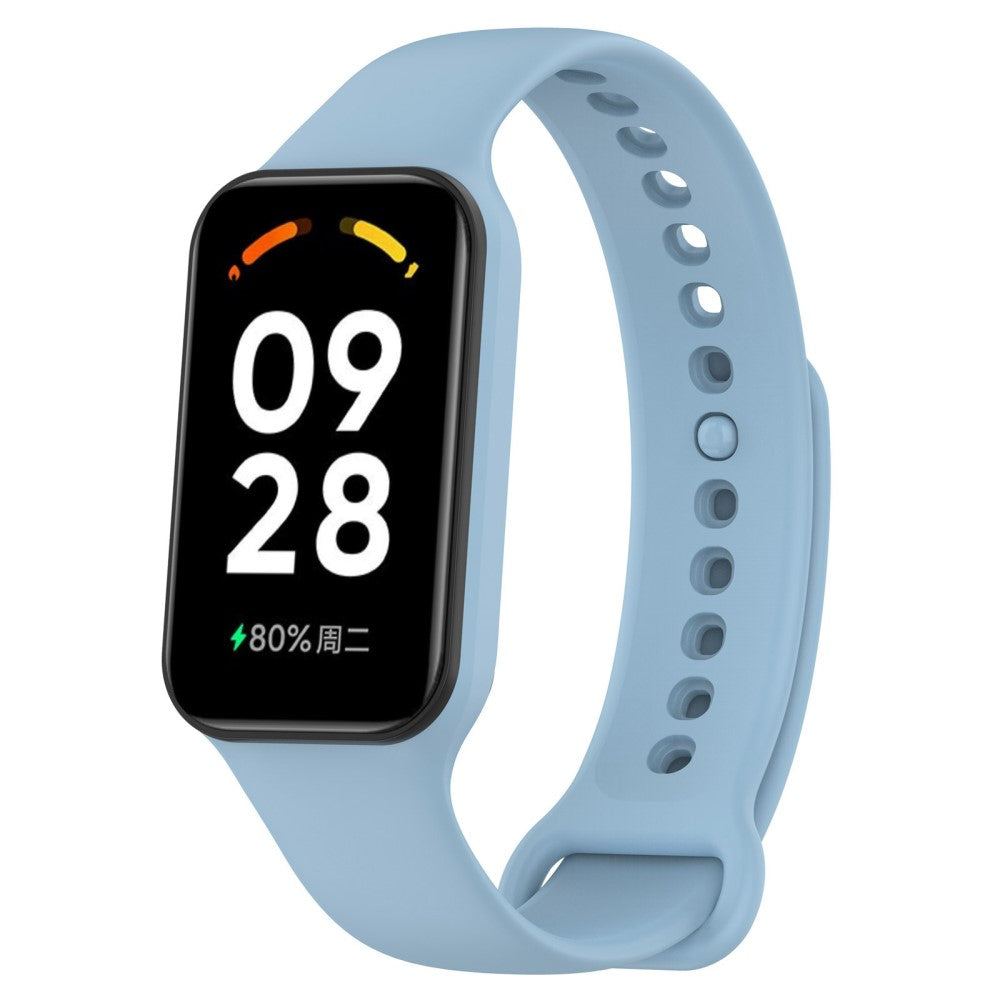 Silikone Universal Rem passer til Xiaomi Redmi Band 2 / Xiaomi Smart Band 8 Active - Blå#serie_8