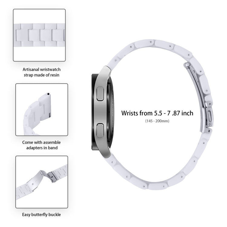 Garmin Vivoactive 4 Replacement Watch Strap 22mm Water Resistant Resin Watch Band - White#serie_1