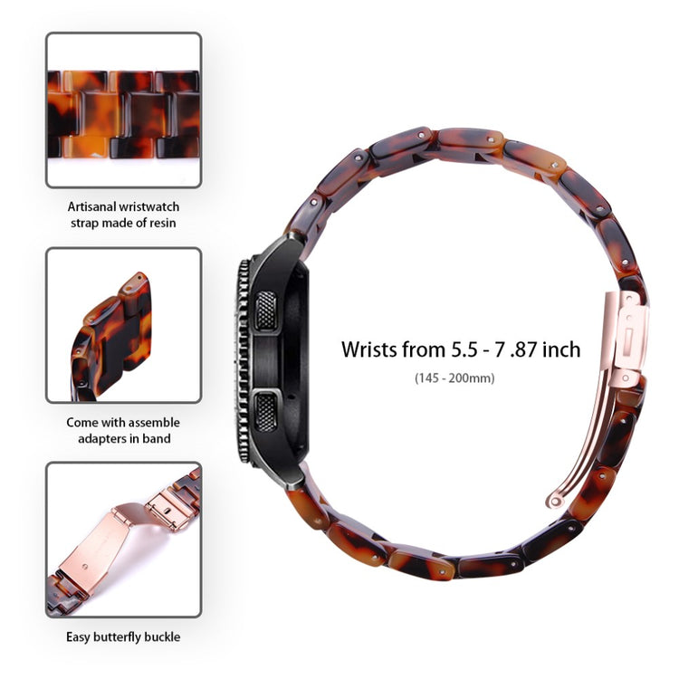 Garmin Vivoactive 4 Replacement Watch Strap 22mm Water Resistant Resin Watch Band - Tortoiseshell Color#serie_6