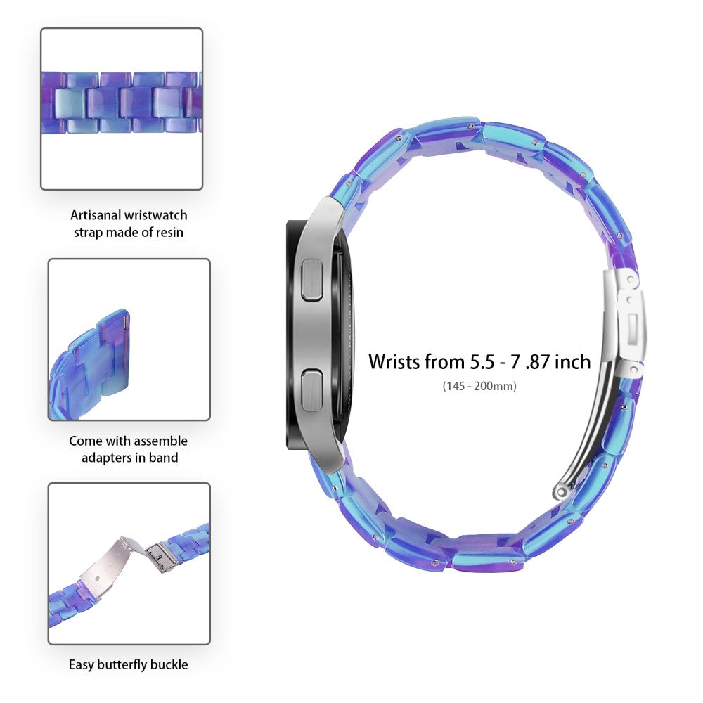 Garmin Vivoactive 4 Replacement Watch Strap 22mm Water Resistant Resin Watch Band - Blue Phantom#serie_17