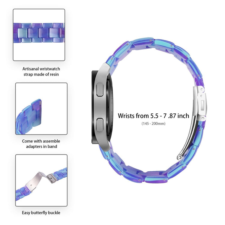 Garmin Vivoactive 4 Replacement Watch Strap 22mm Water Resistant Resin Watch Band - Blue Phantom#serie_17