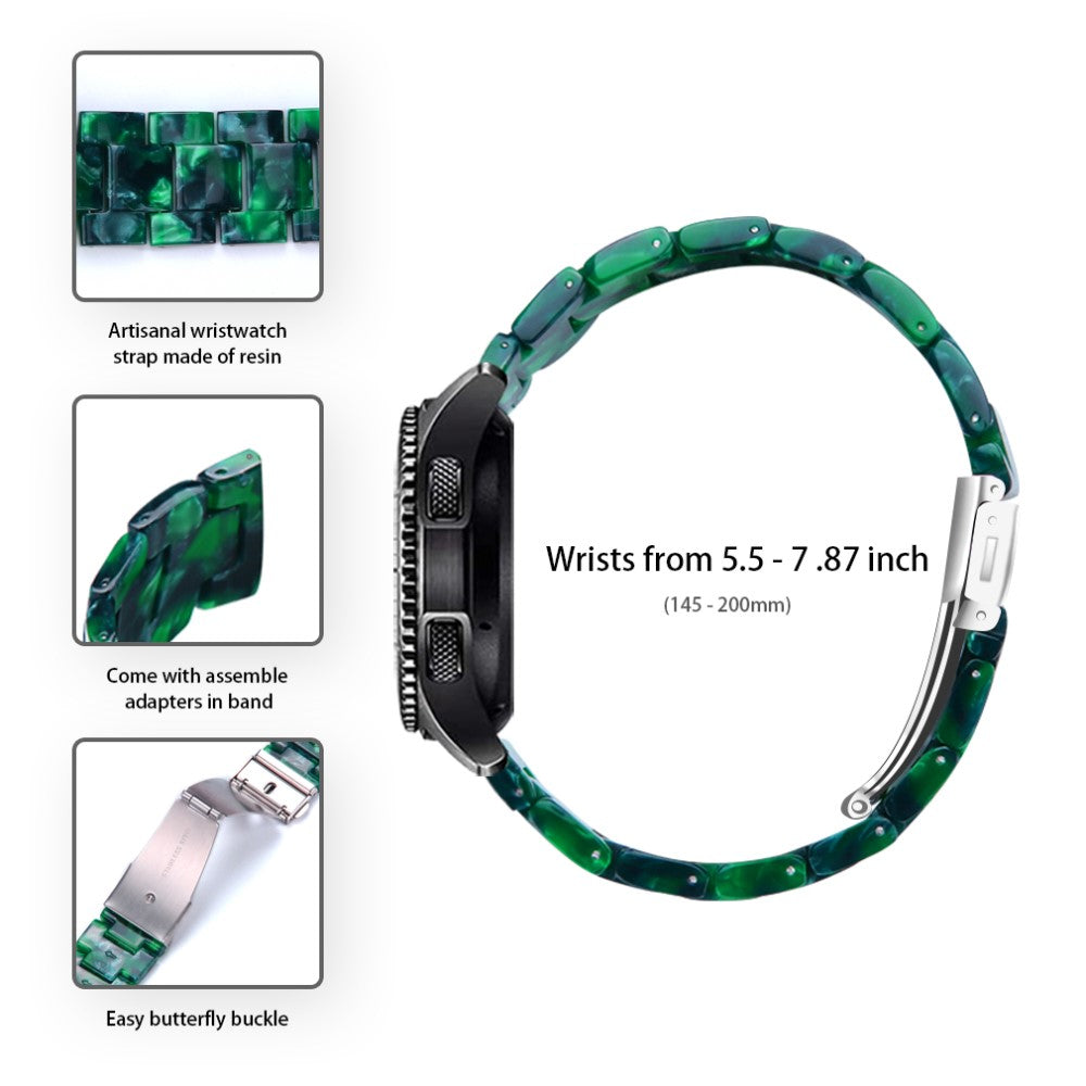 Garmin Vivoactive 4 Replacement Watch Strap 22mm Water Resistant Resin Watch Band - Blackish Green#serie_22