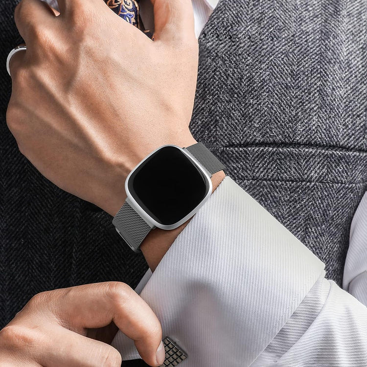 Supercool Metal Universal Rem passer til Fitbit Smartwatch - Sølv#serie_1