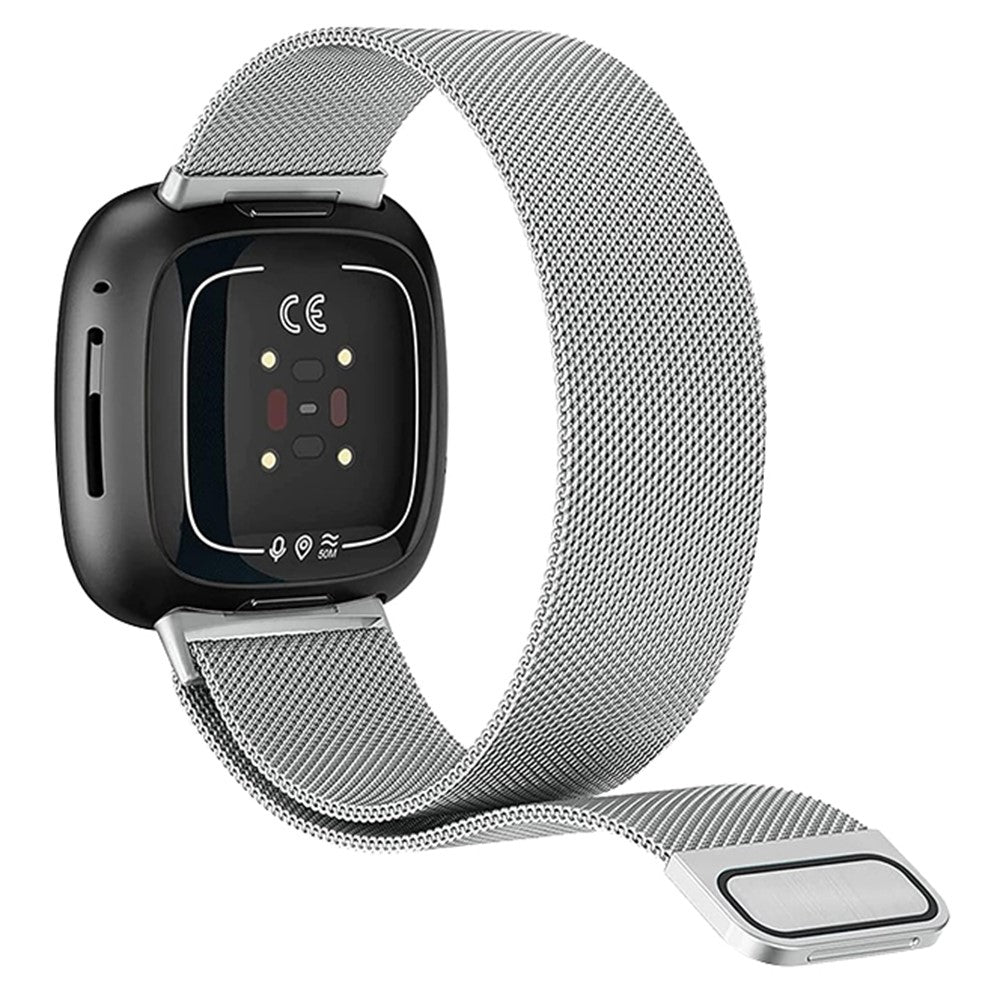 Vildt Fed Metal Universal Rem passer til Fitbit Smartwatch - Sølv#serie_1