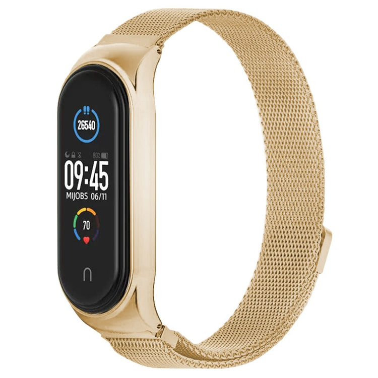 Metal Universal Rem passer til Xiaomi Mi Band 3 / Xiaomi Mi Smart Band 4 - Guld#serie_2