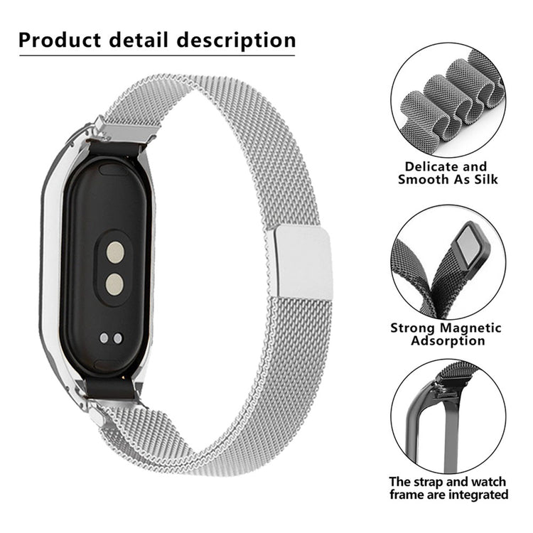 Metal Universal Rem passer til Xiaomi Mi Band 3 / Xiaomi Mi Smart Band 4 - Guld#serie_4