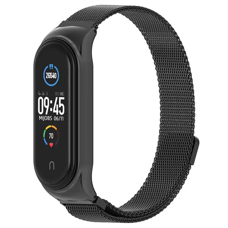 Metal Universal Rem passer til Xiaomi Mi Band 5 / Xiaomi Mi Smart Band 6 - Sort#serie_3