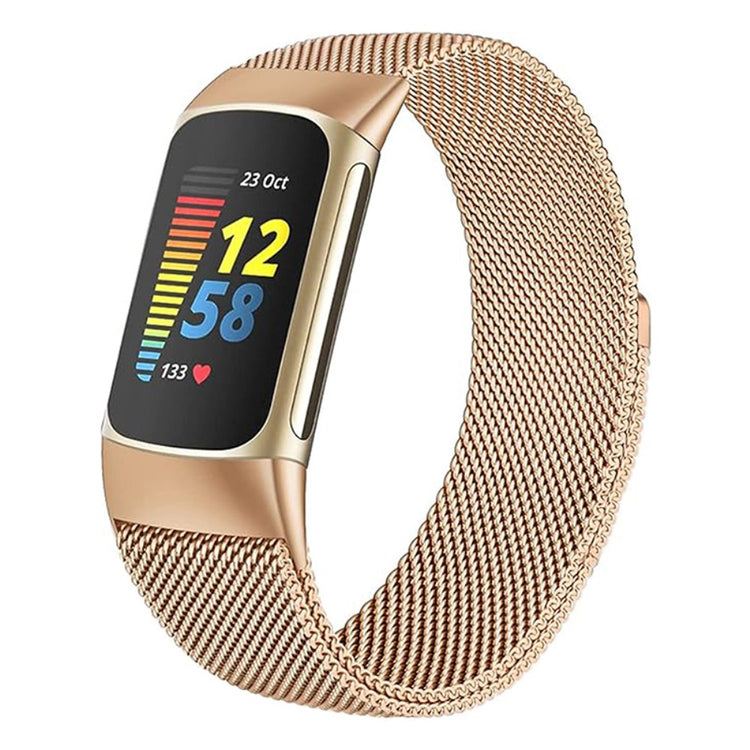 Super Nydelig Metal Rem passer til Fitbit Charge 2 - Guld#serie_3