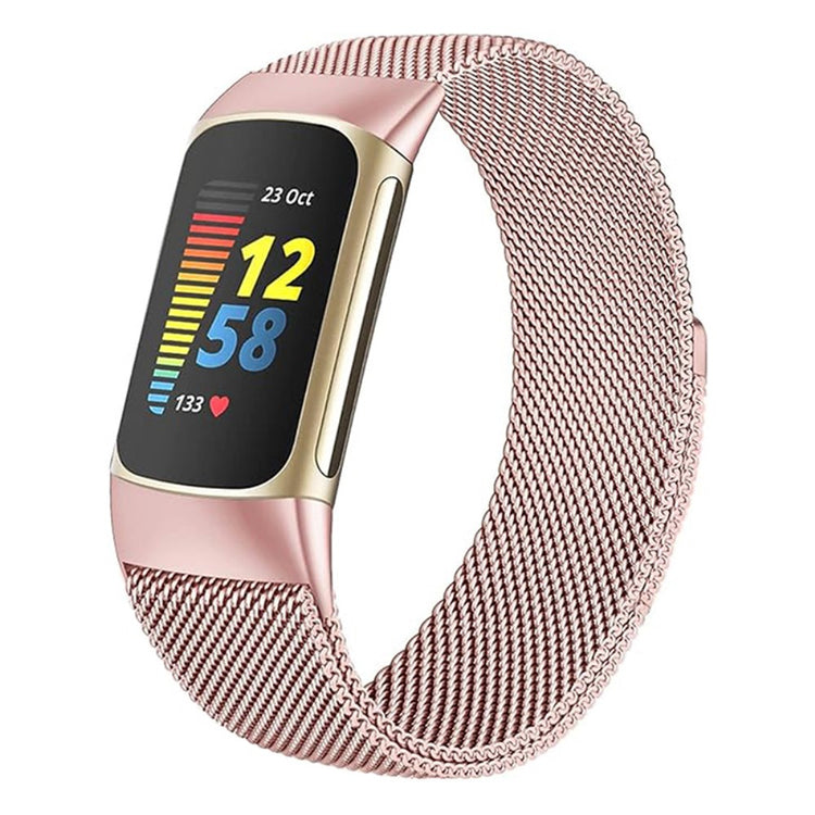 Godt Metal Universal Rem passer til Fitbit Charge 5 / Fitbit Charge 6 - Pink#serie_5