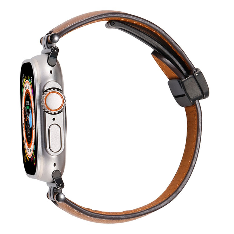 Super Fint Kunstlæder Universal Rem passer til Apple Smartwatch - Brun#serie_1