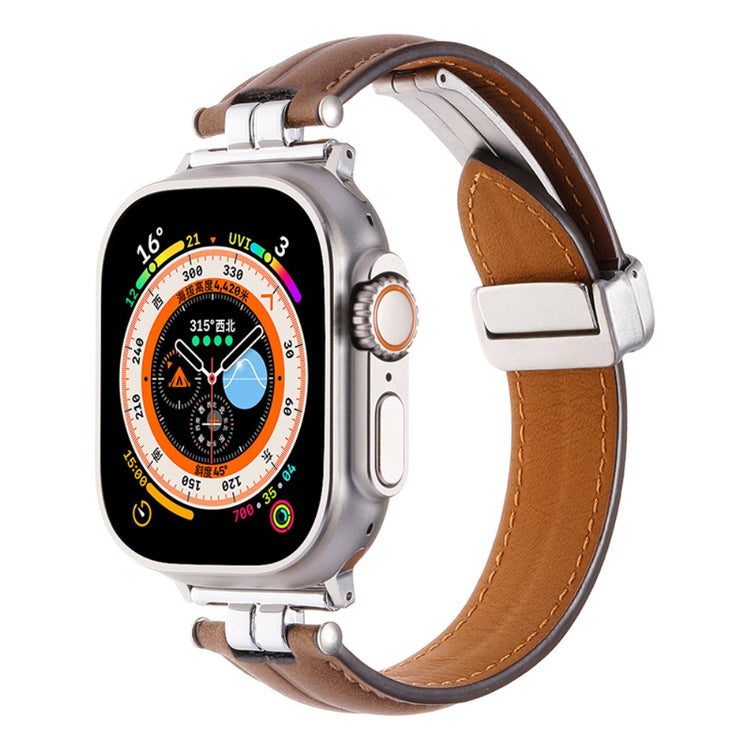 Super Fint Kunstlæder Universal Rem passer til Apple Smartwatch - Brun#serie_11