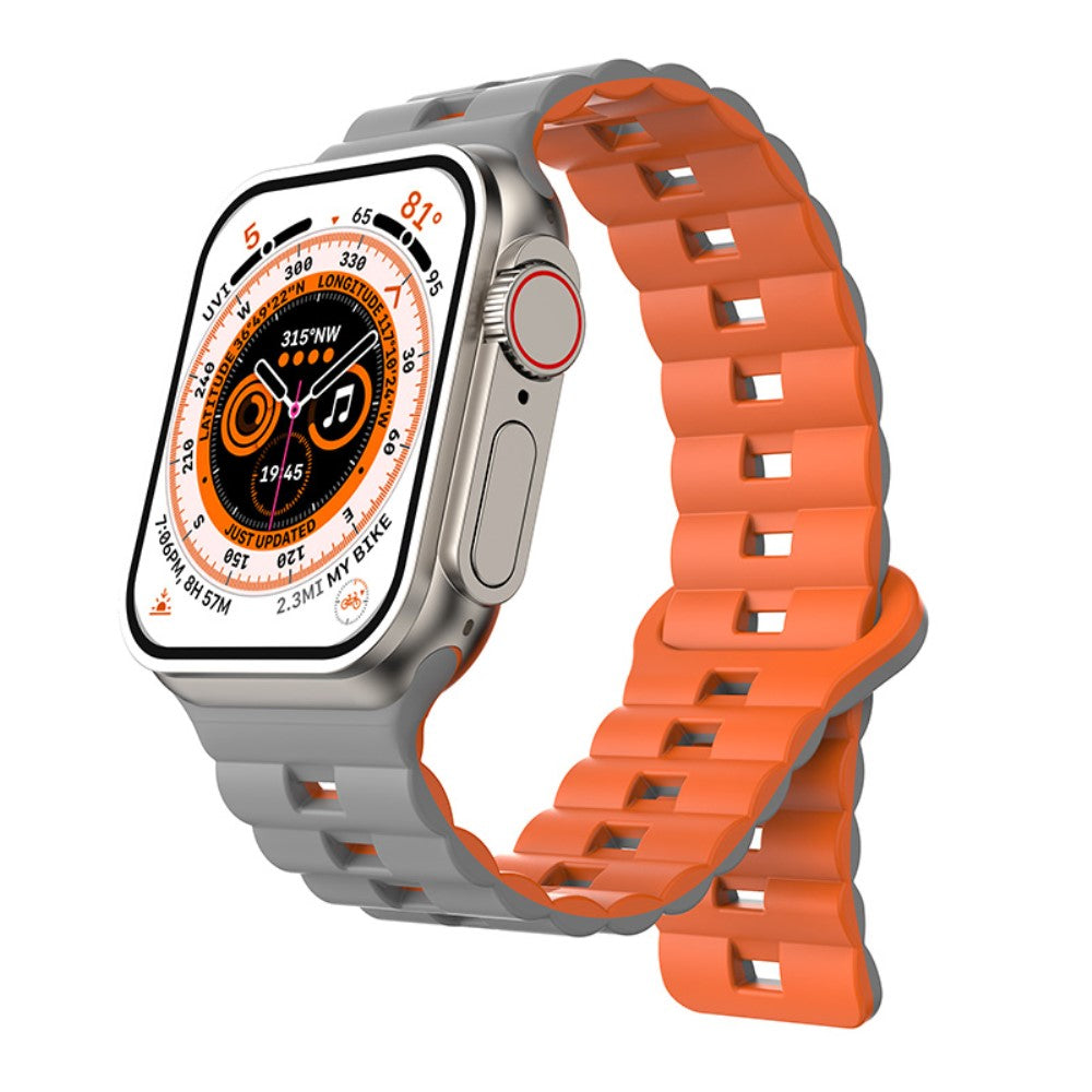 Meget Fint Silikone Universal Rem passer til Apple Smartwatch - Orange#serie_8