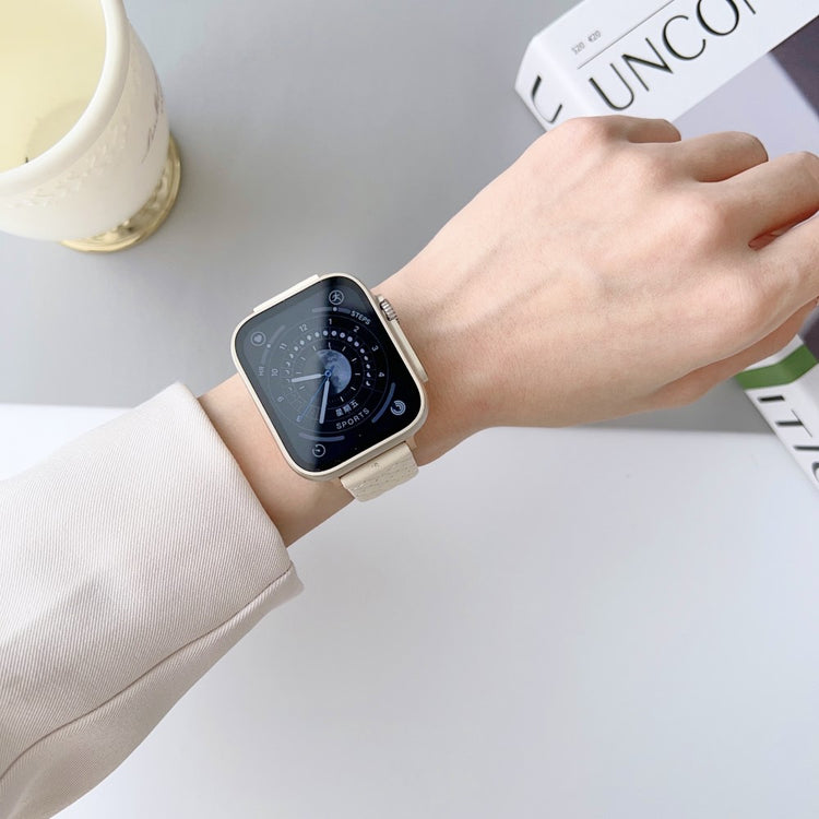 Vildt Skøn Kunstlæder Universal Rem passer til Apple Smartwatch - Rød#serie_3