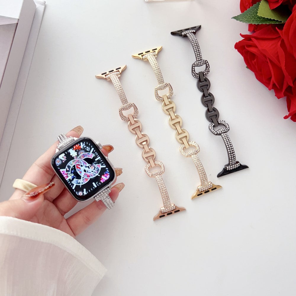 Rigtigt Kønt Metal Universal Rem passer til Apple Smartwatch - Pink#serie_1