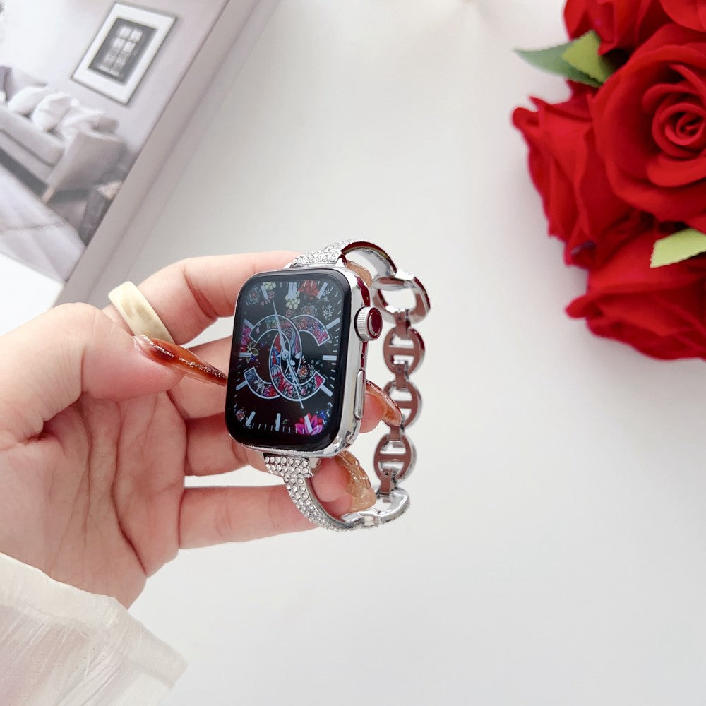 Rigtigt Kønt Metal Universal Rem passer til Apple Smartwatch - Sølv#serie_3