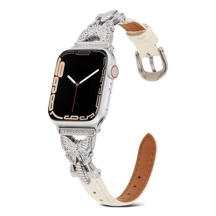 Meget Flot Kunstlæder Universal Rem passer til Apple Smartwatch - Hvid#serie_3