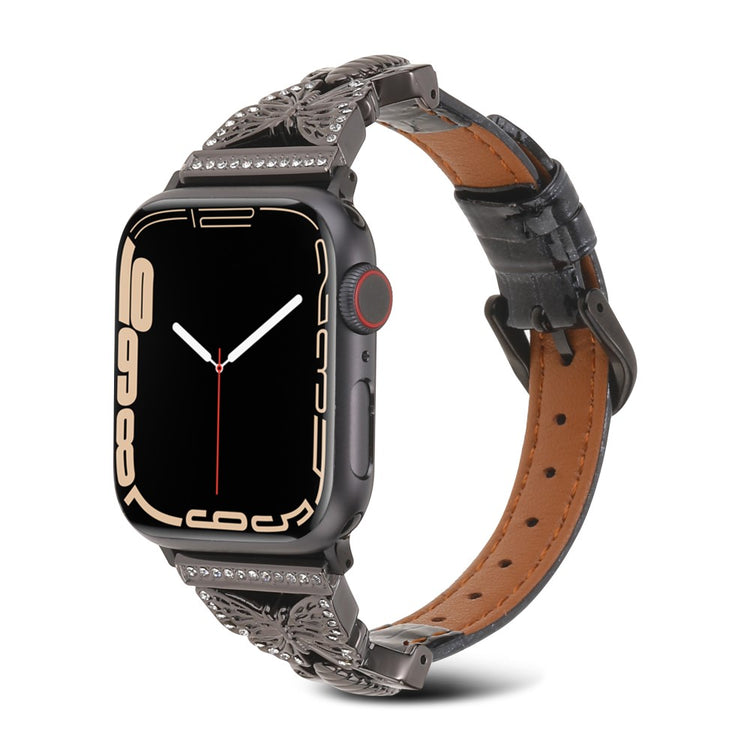 Meget Flot Kunstlæder Universal Rem passer til Apple Smartwatch - Sort#serie_7