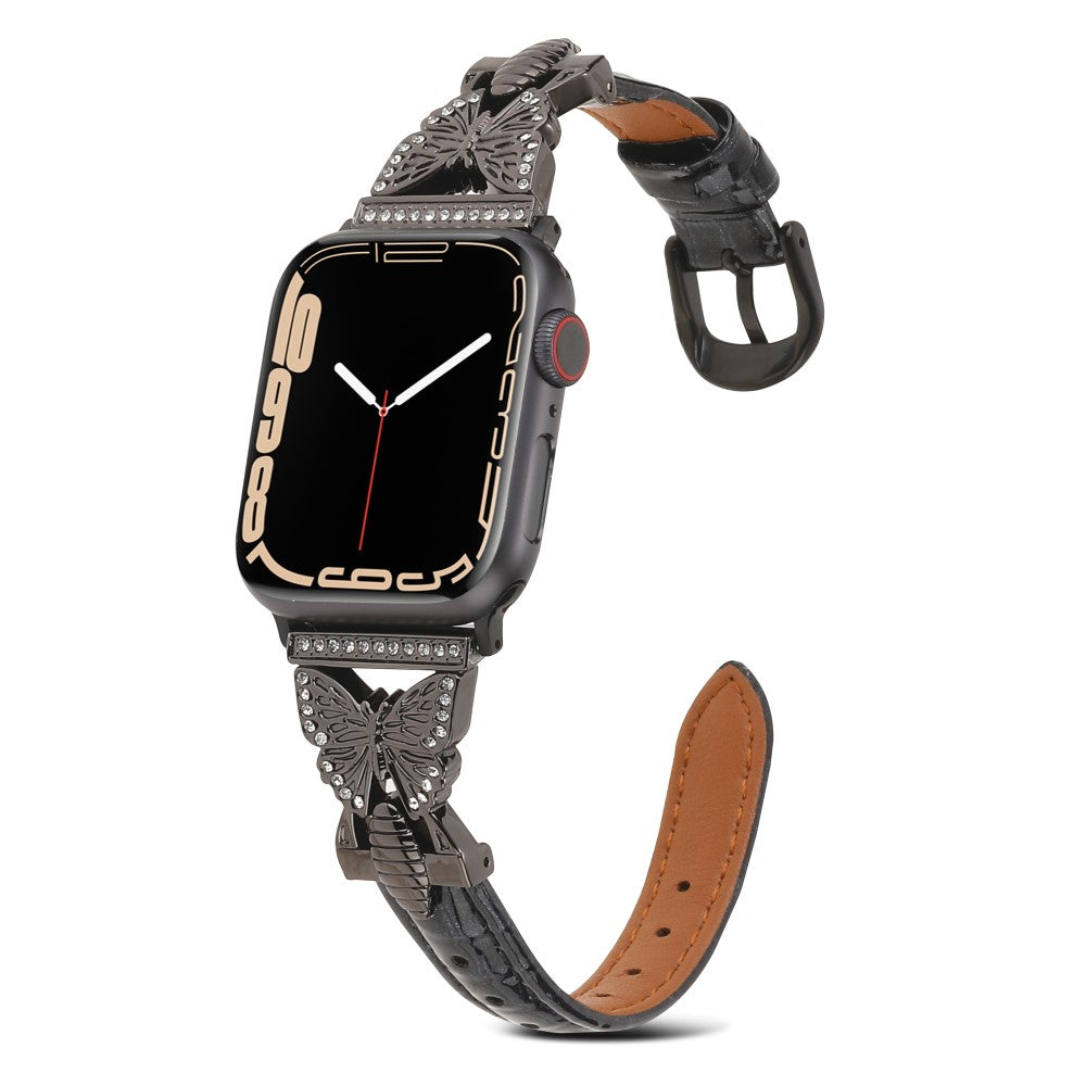 Meget Flot Kunstlæder Universal Rem passer til Apple Smartwatch - Sort#serie_7