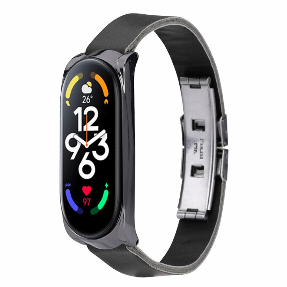 Godt Glas Rem passer til Xiaomi Mi Band 7 - Sort#serie_5