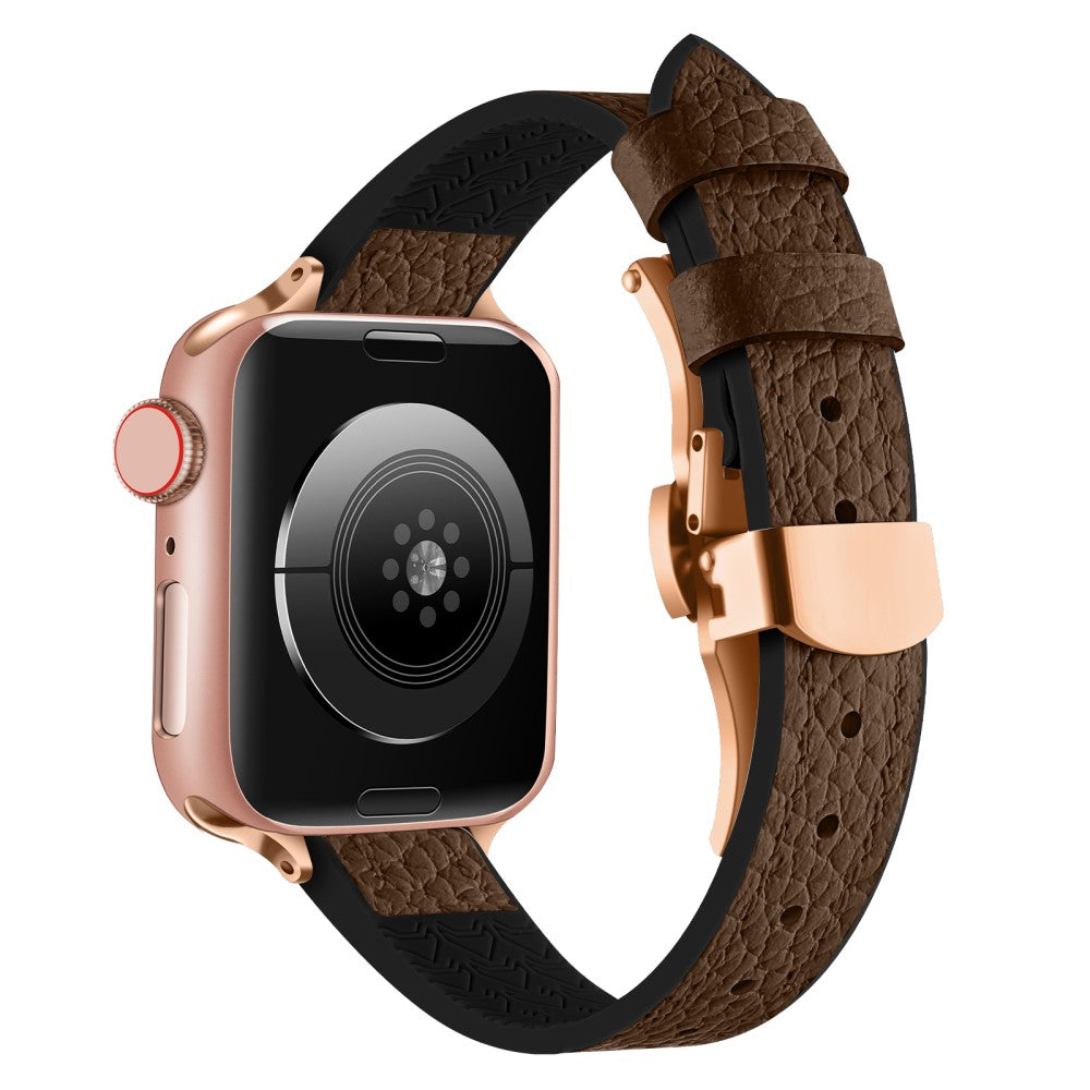 Meget Komfortabel Kunstlæder Universal Rem passer til Apple Smartwatch - Brun#serie_1