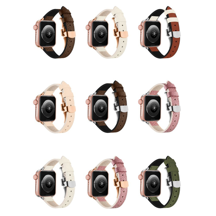 Meget Komfortabel Kunstlæder Universal Rem passer til Apple Smartwatch - Pink#serie_4