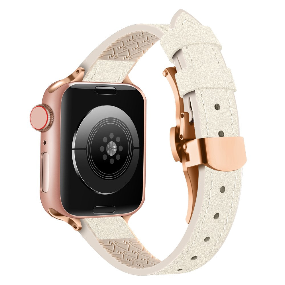 Meget Komfortabel Kunstlæder Universal Rem passer til Apple Smartwatch - Hvid#serie_5