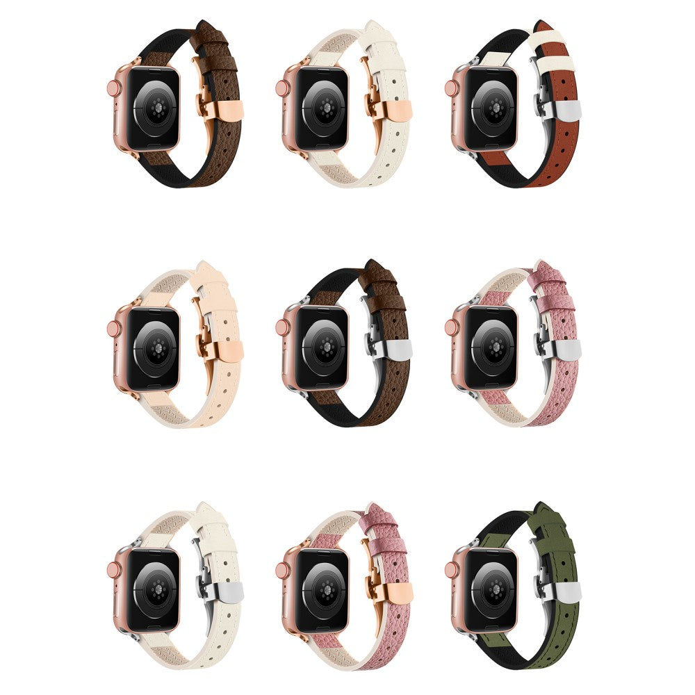 Meget Komfortabel Kunstlæder Universal Rem passer til Apple Smartwatch - Grøn#serie_9