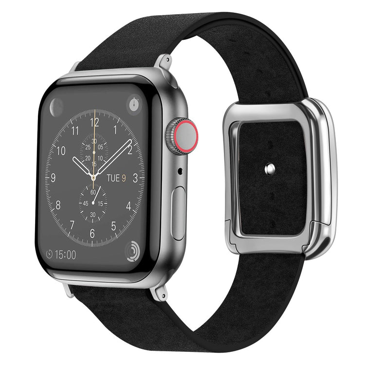 Helt Vildt Godt Kunstlæder Universal Rem passer til Apple Smartwatch - Sort#serie_5