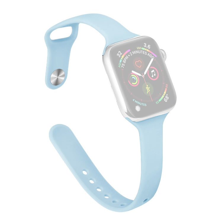 Rigtigt Kønt Silikone Universal Rem passer til Apple Smartwatch - Blå#serie_5
