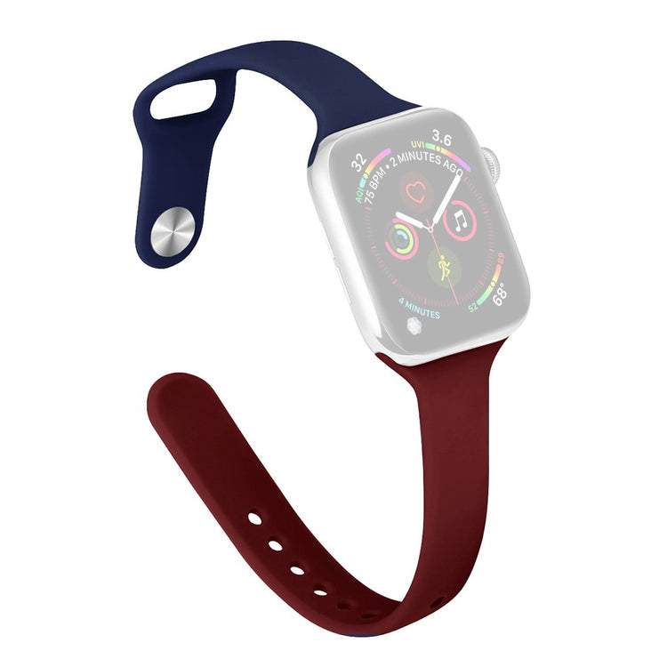 Rigtigt Kønt Silikone Universal Rem passer til Apple Smartwatch - Blå#serie_7