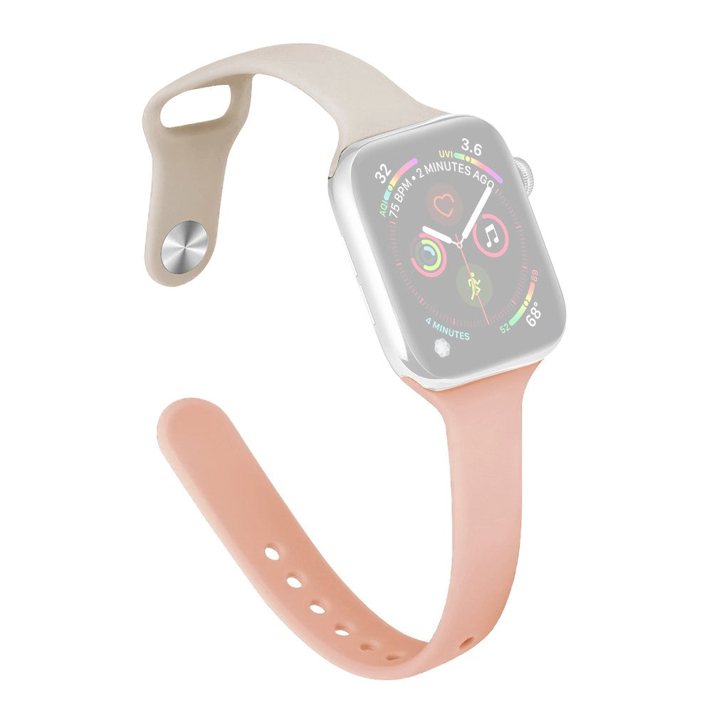 Rigtigt Kønt Silikone Universal Rem passer til Apple Smartwatch - Pink#serie_8