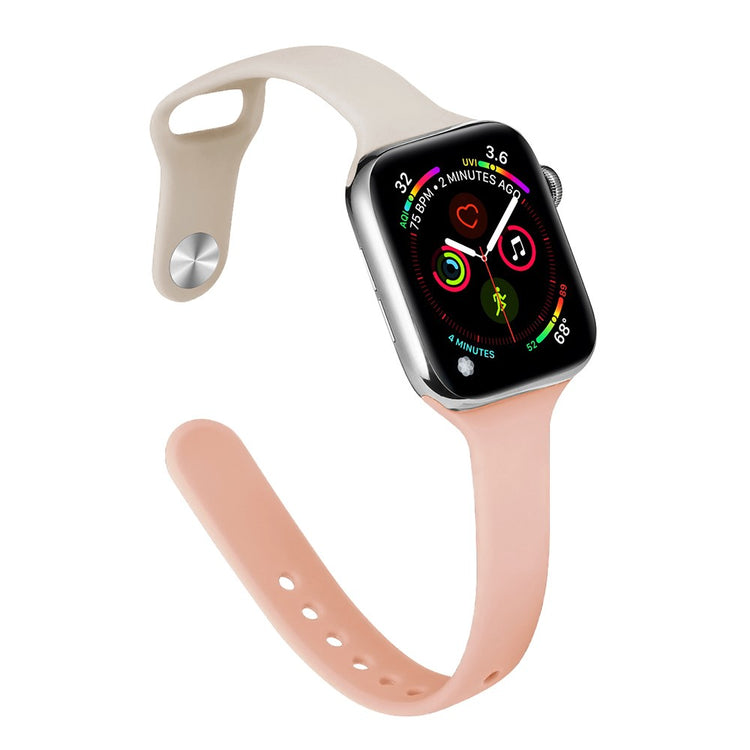 Rigtigt Kønt Silikone Universal Rem passer til Apple Smartwatch - Pink#serie_8