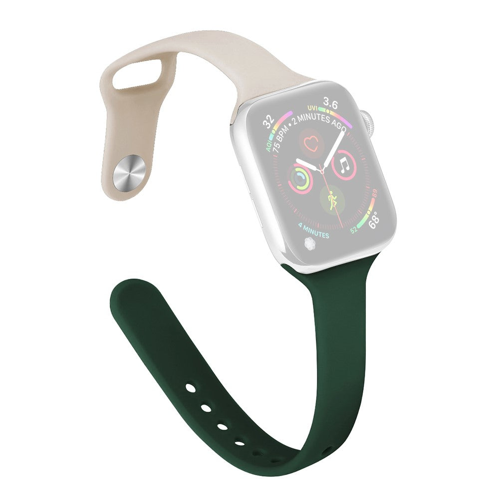 Rigtigt Kønt Silikone Universal Rem passer til Apple Smartwatch - Grøn#serie_9