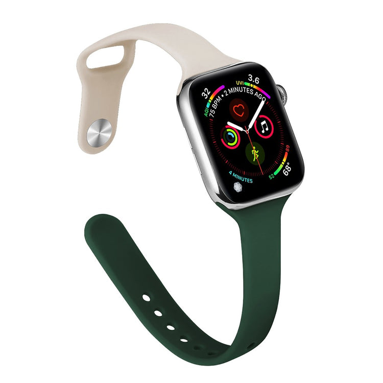 Rigtigt Kønt Silikone Universal Rem passer til Apple Smartwatch - Grøn#serie_9