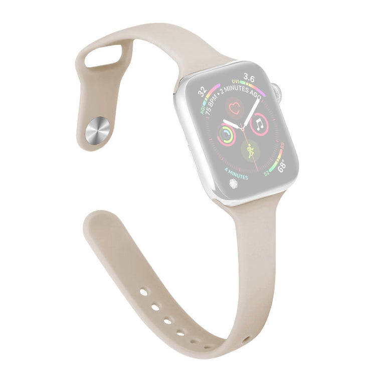 Rigtigt Kønt Silikone Universal Rem passer til Apple Smartwatch - Brun#serie_10